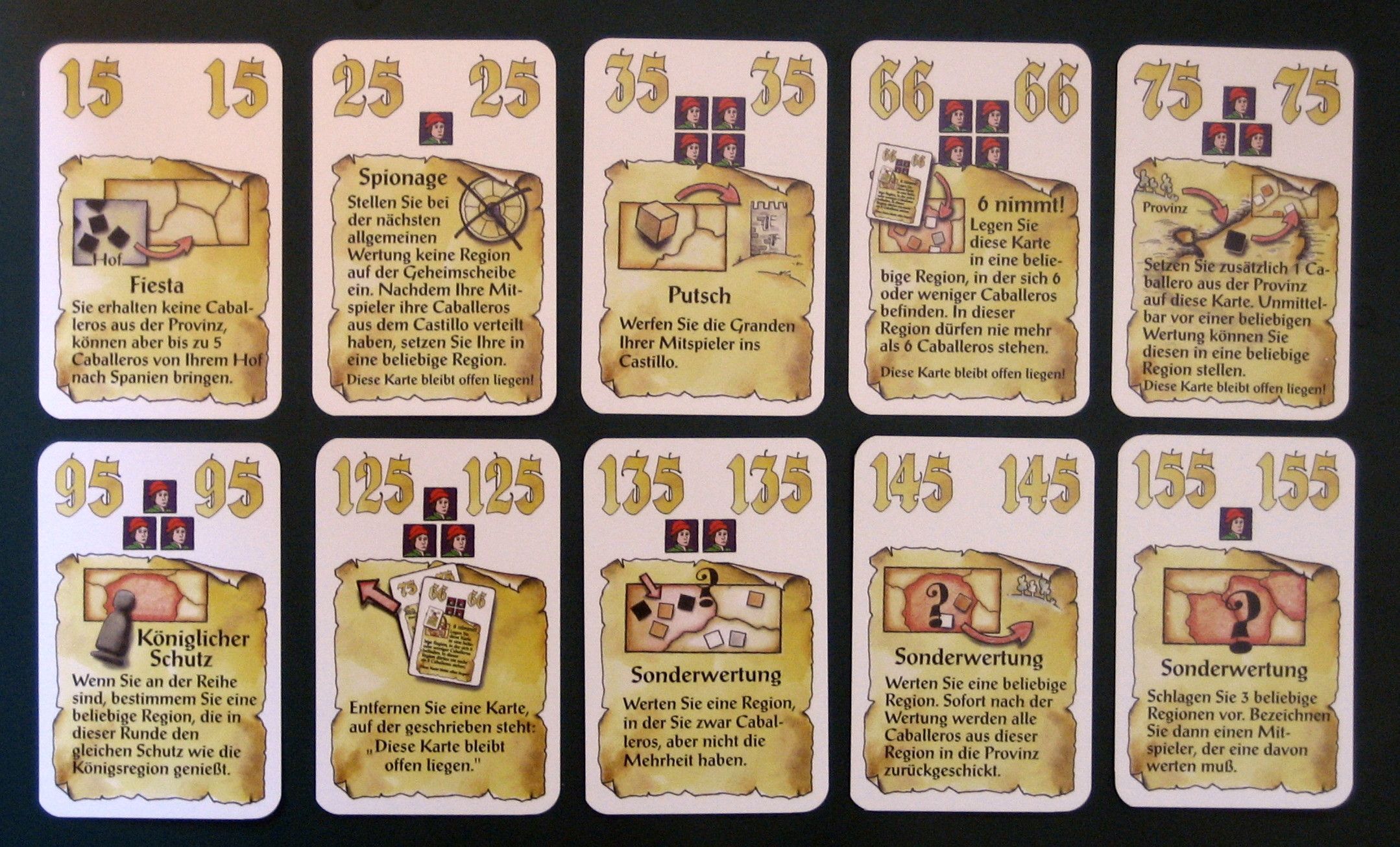 El Grande: König & Intrigant: Unverkäufliche Sonderkarten