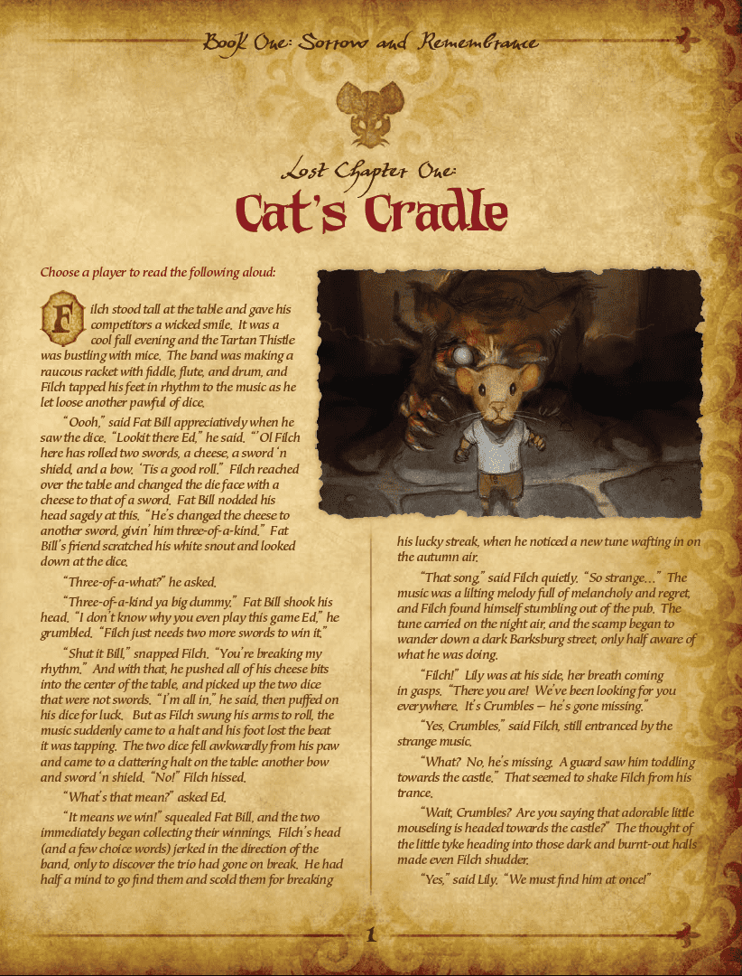 Mice and Mystics Lost Chapter Cat's Cradle