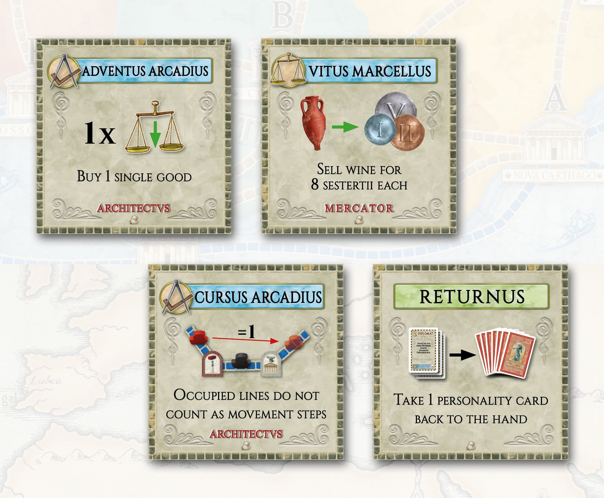 Concordia: 8 Forum Cards