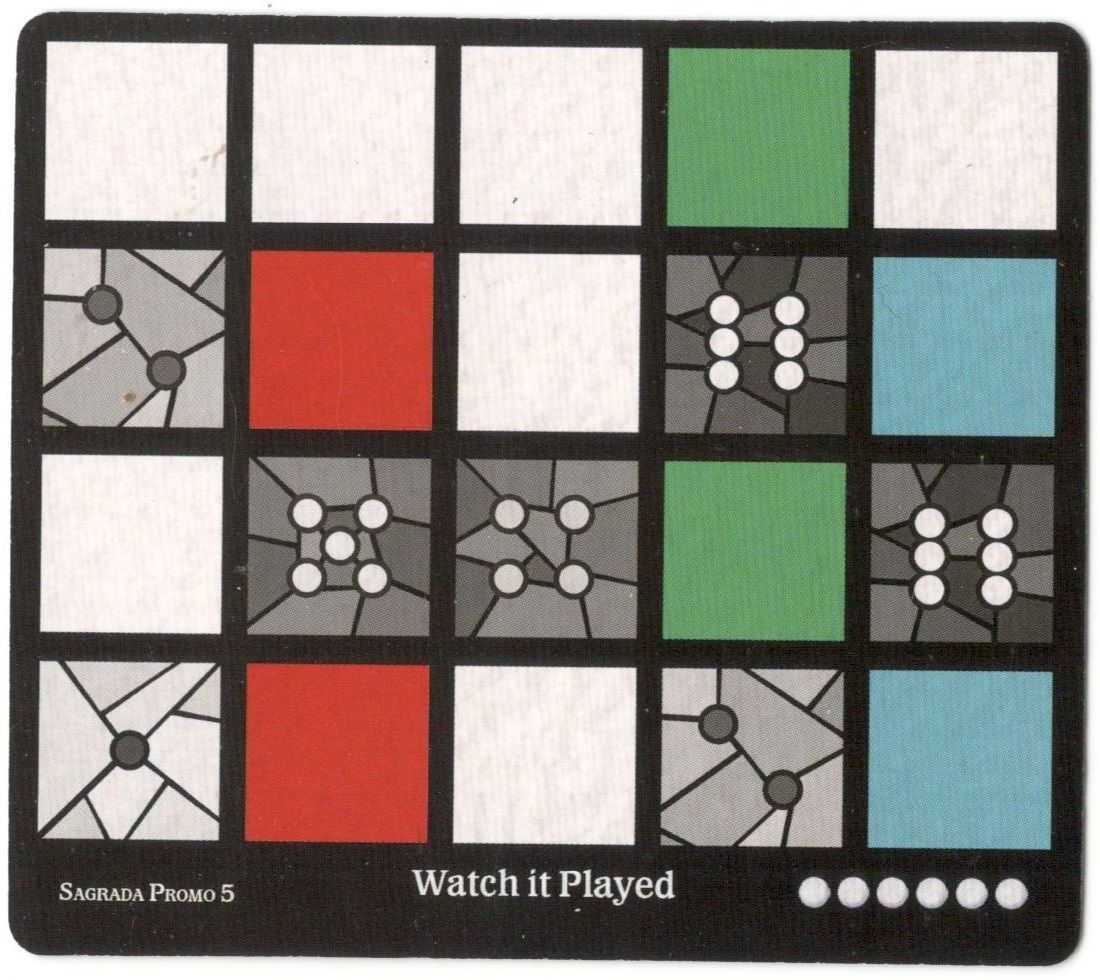 Sagrada: Promo 5 - Watch It Played Window Pattern Card