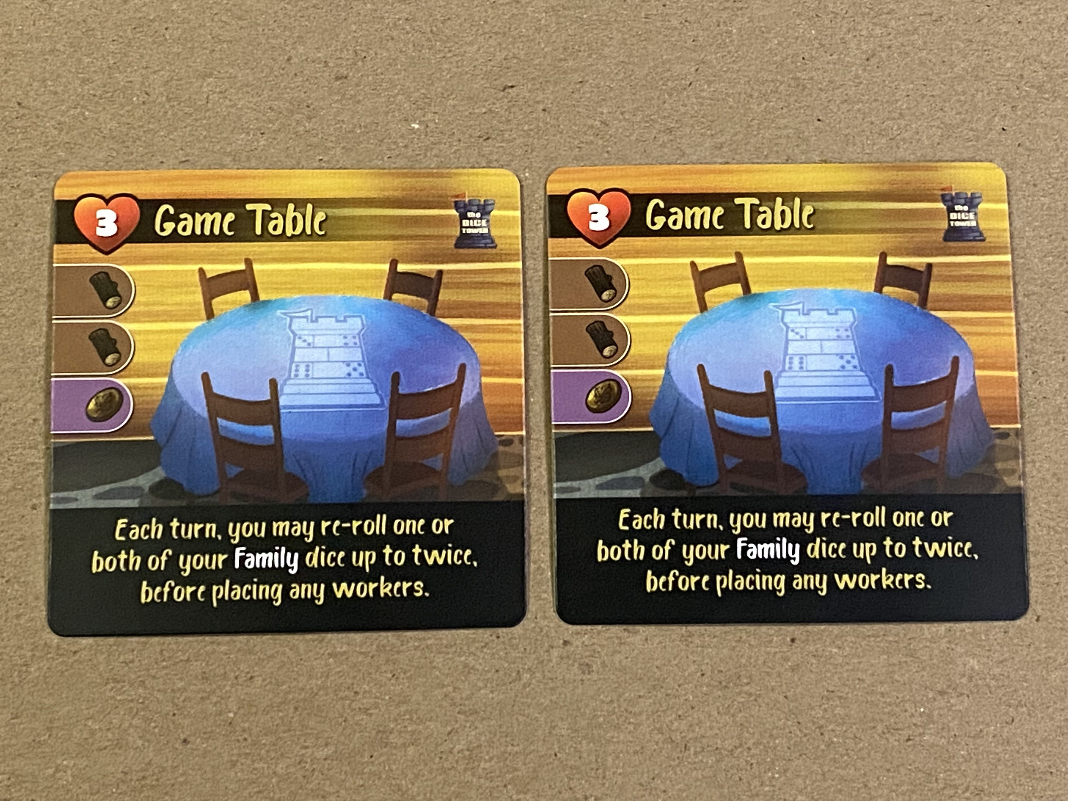 Уютная опушка. Карты улучшений «Игровой стол The Dice Tower»